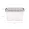 IRIS® Stack & Pull™ Clear Storage Box with Gray Lid